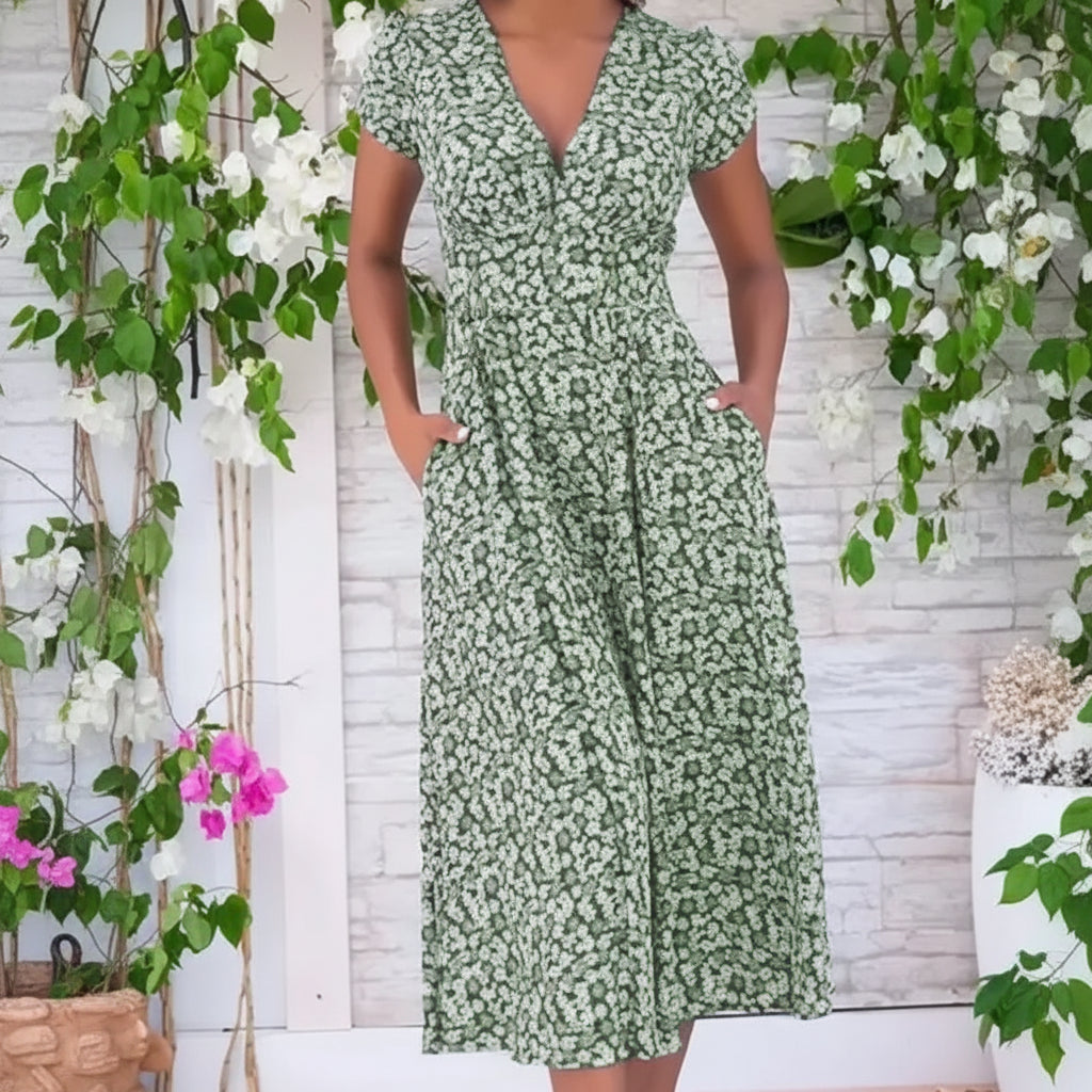 Stilvolles Boho-Maxikleid mit Print für elegante Freizeitlooks