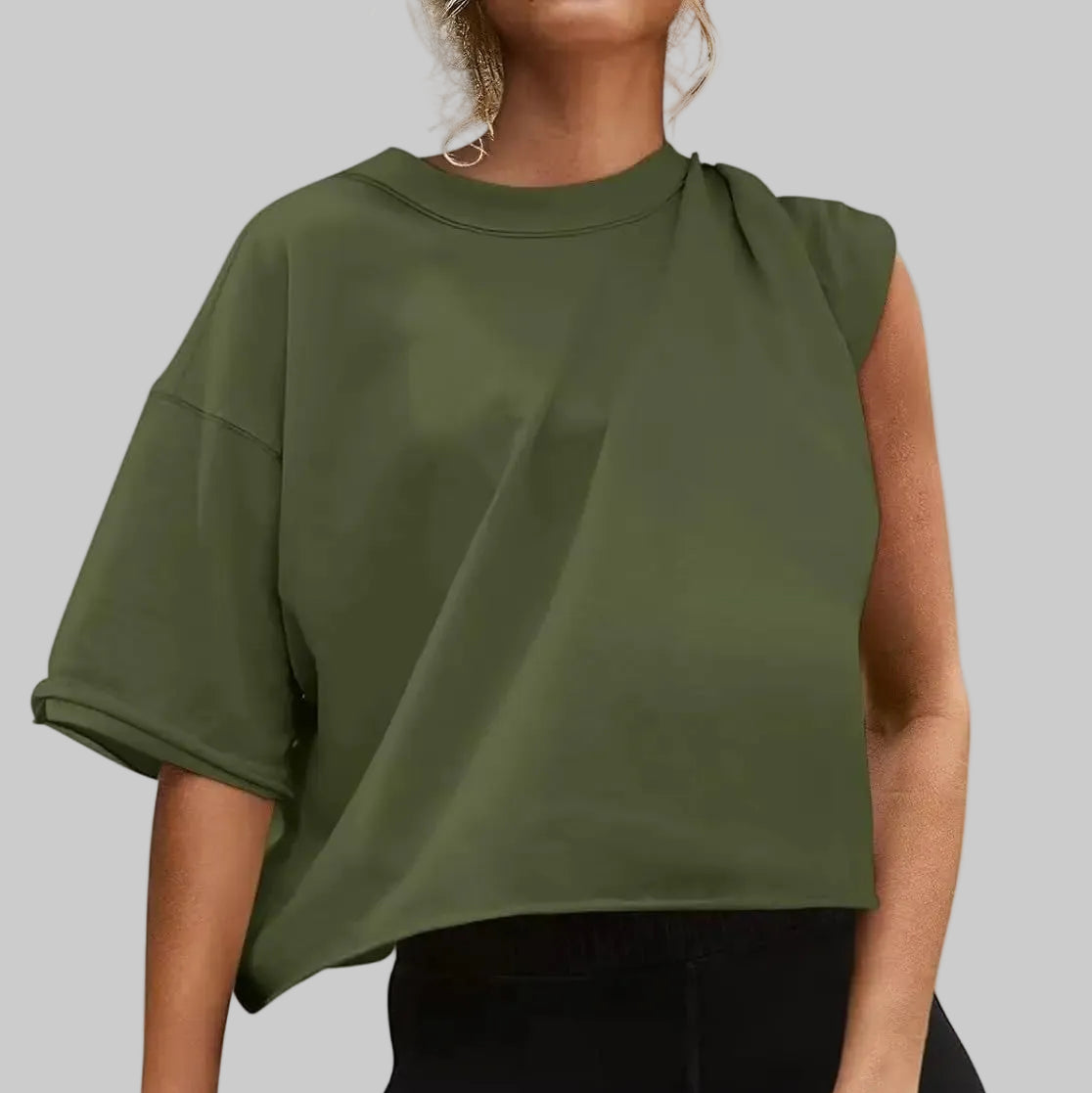Elegantes kurzärmeliges Baumwoll-T-Shirt für zeitlose Casual-Looks