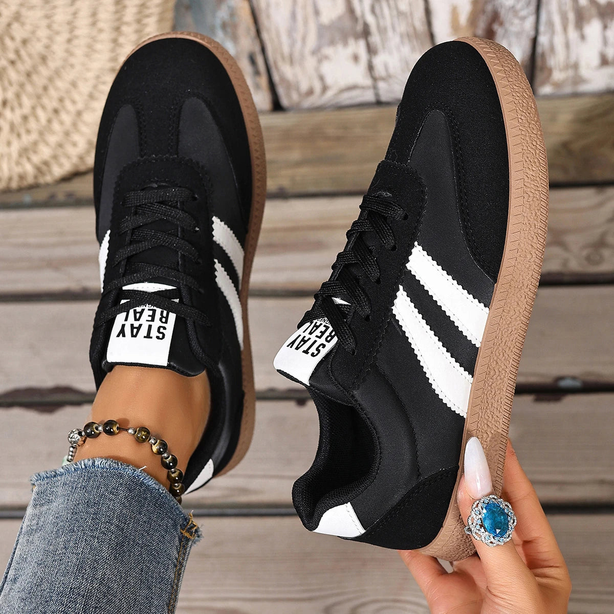 Designer Patchwork Freizeit-Sneaker