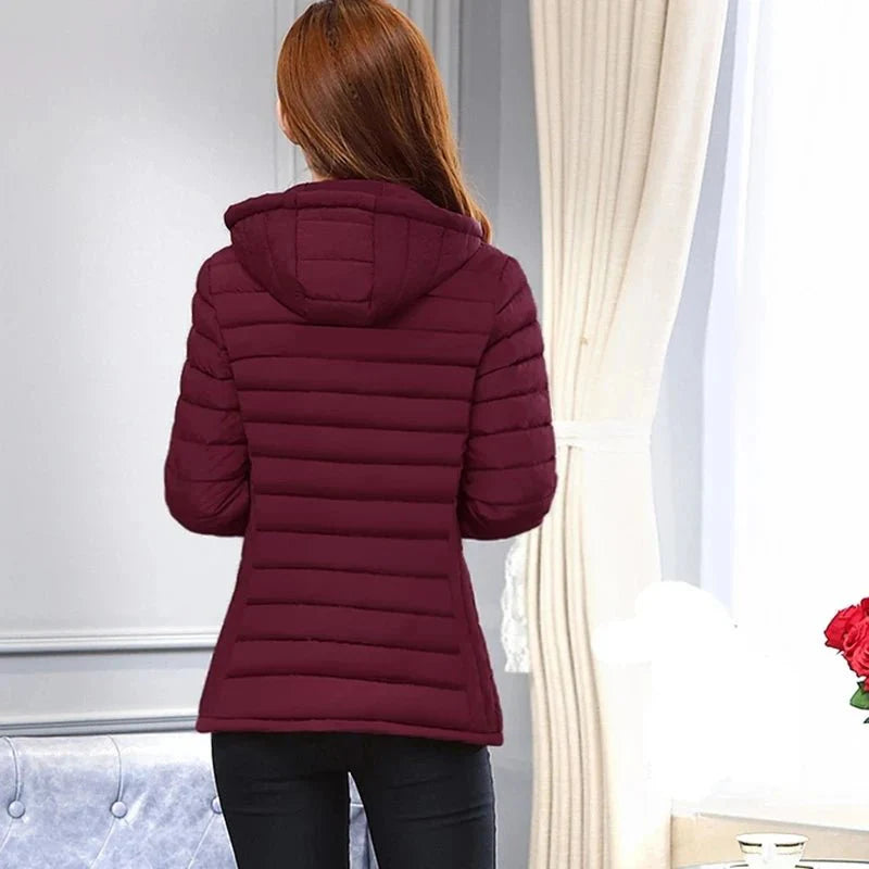 Women Stand Collar Winter Overcoat Warm Casual Parka