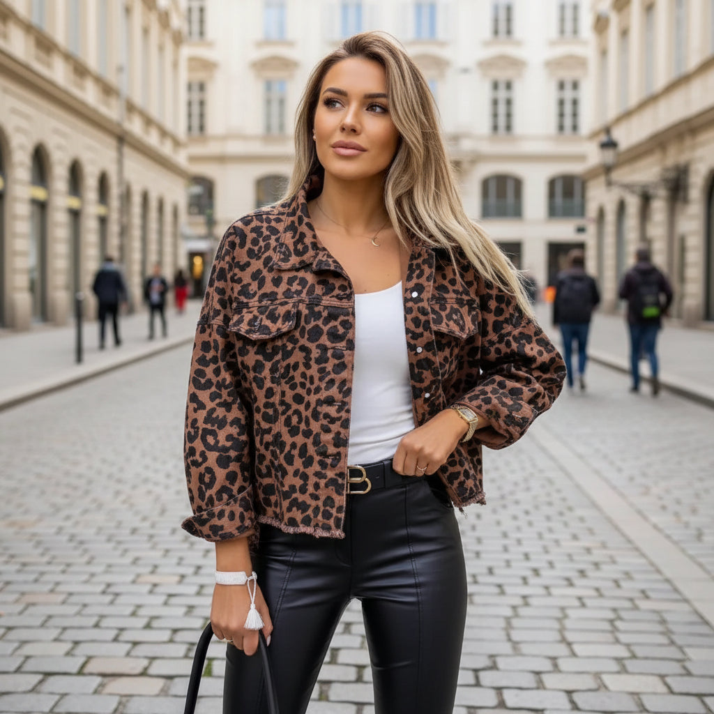 Retro Vintage Women's Biker Workwear Jacket