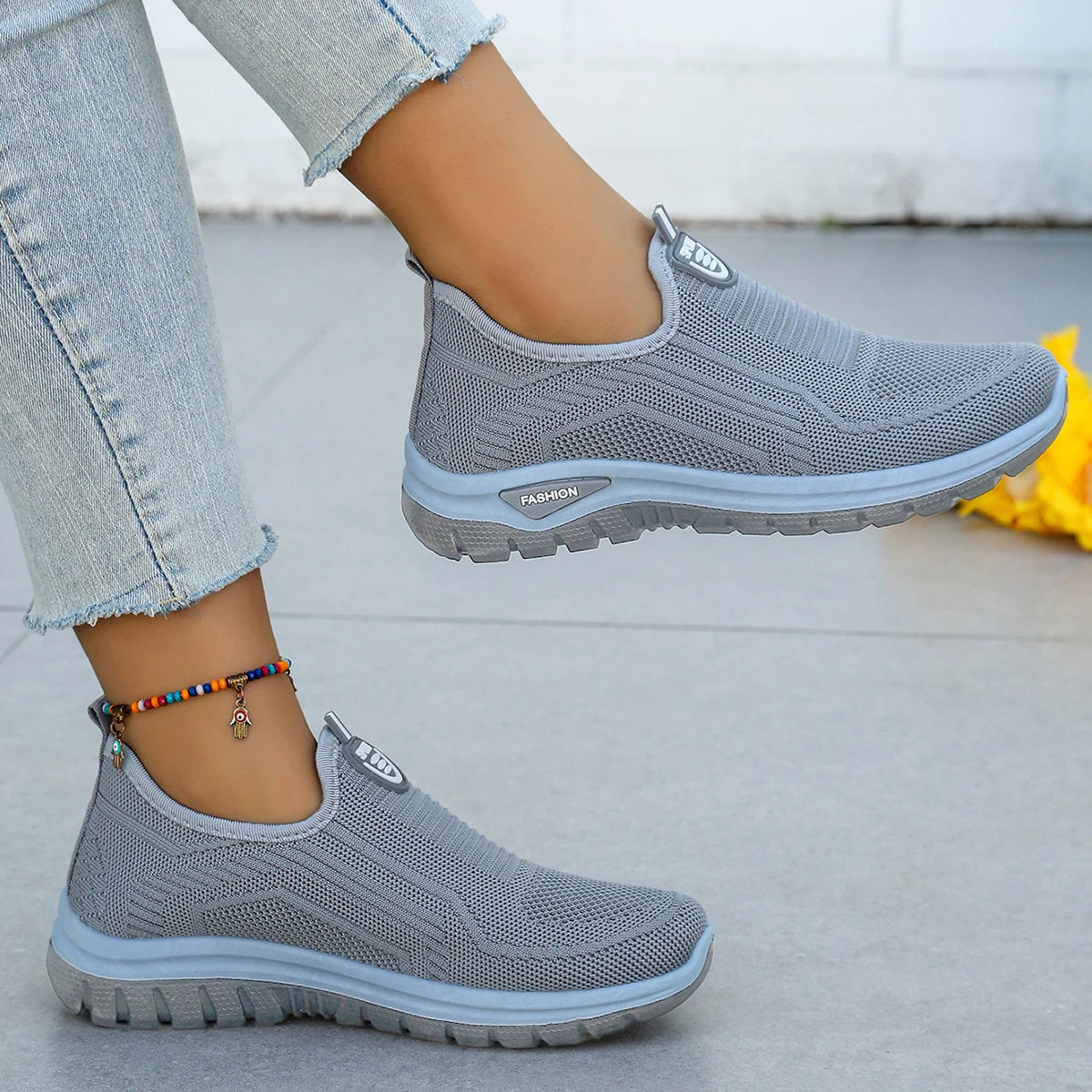 Atmungsaktive Strick-Slipper-Sneaker