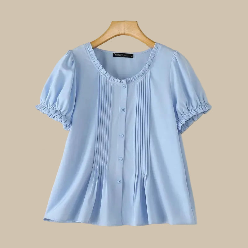 Elegante Sommerbluse mit Puffärmeln