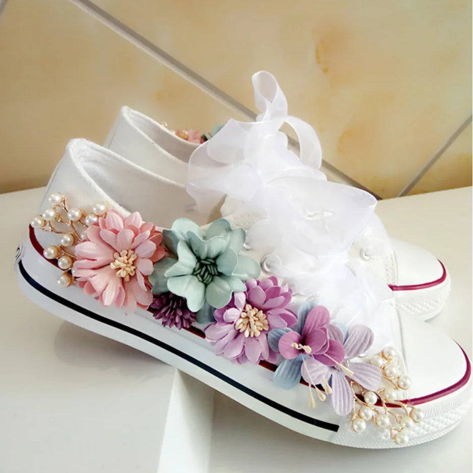 Fantastische Blumen Vulkanisierte Schuhe