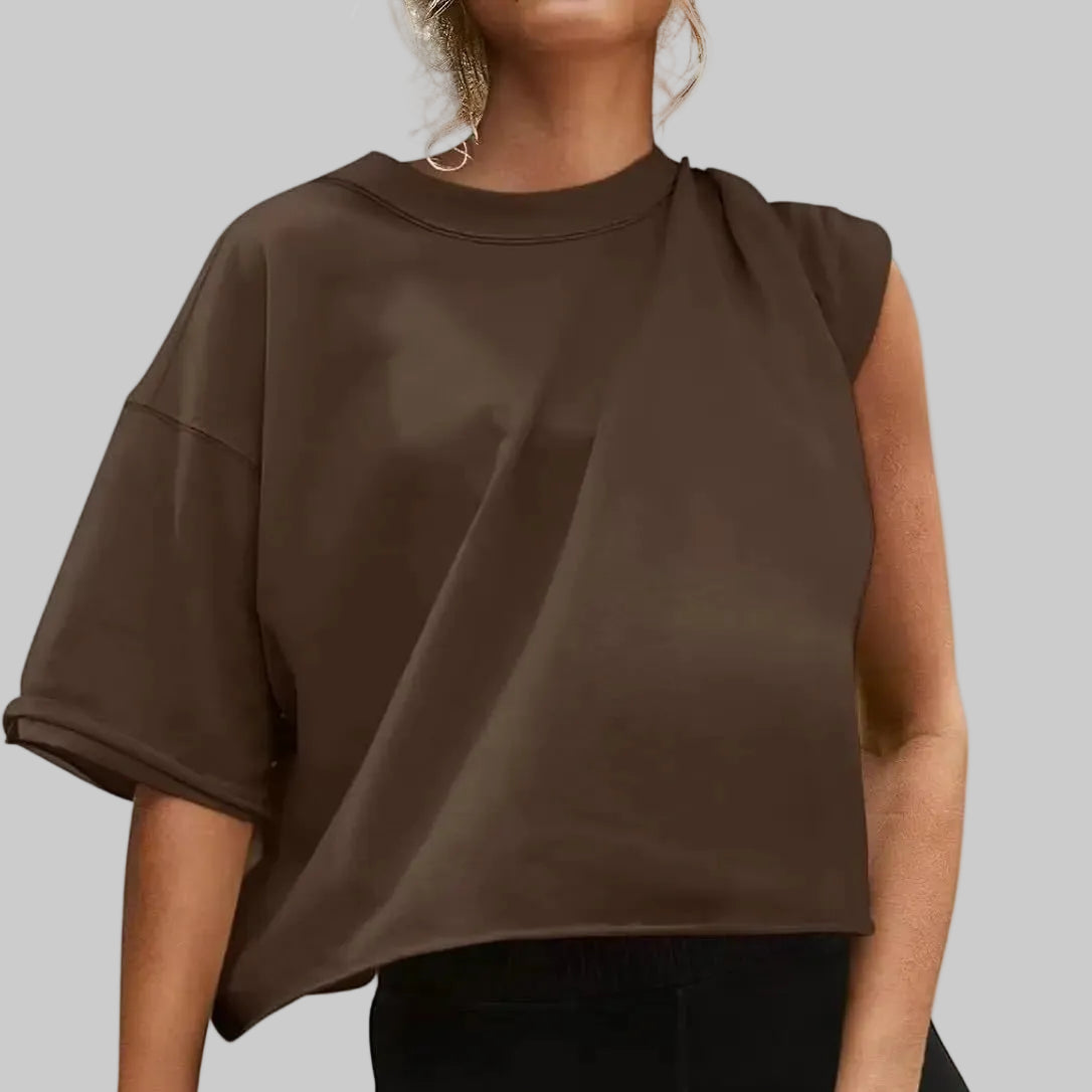 Elegantes kurzärmeliges Baumwoll-T-Shirt für zeitlose Casual-Looks