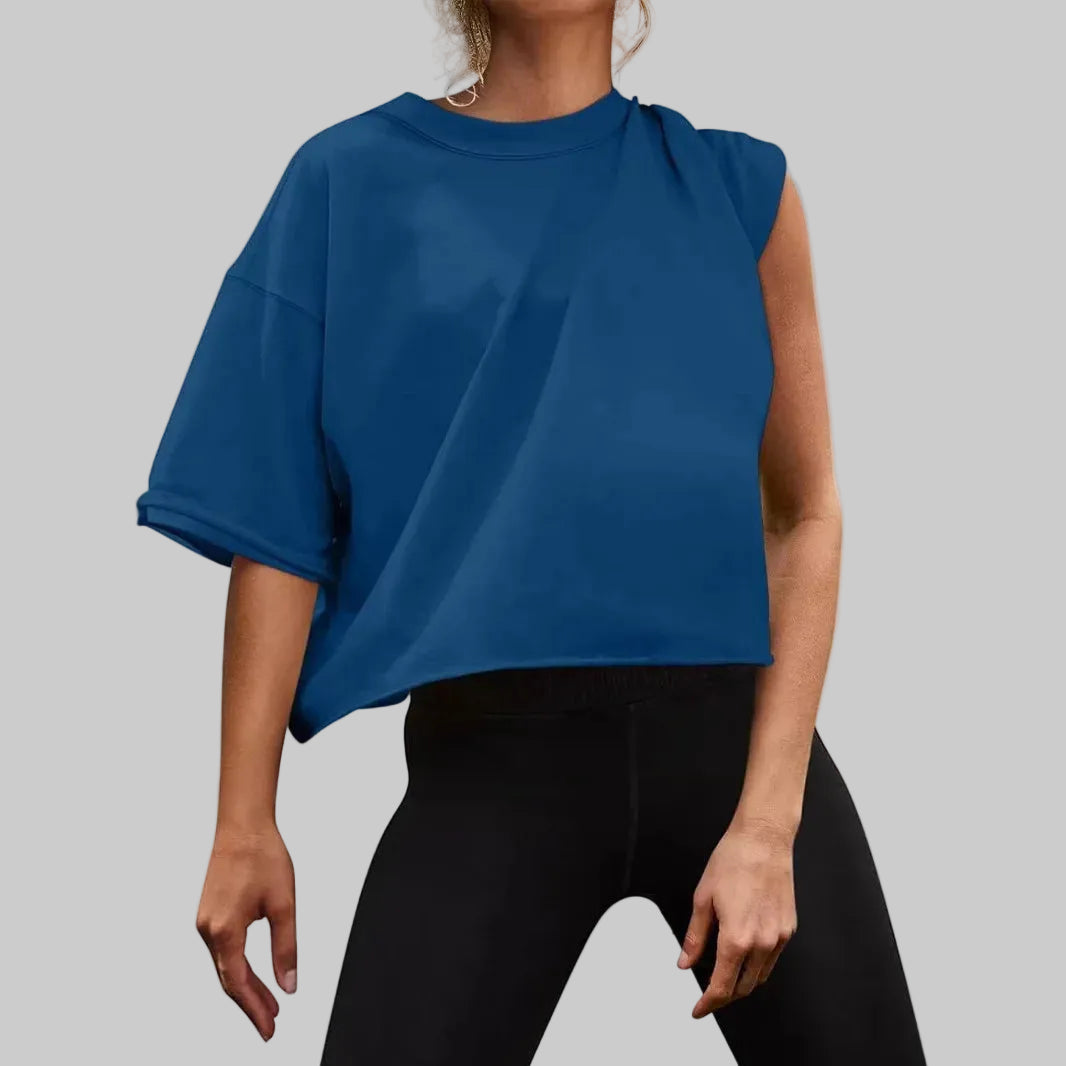 Elegantes kurzärmeliges Baumwoll-T-Shirt für zeitlose Casual-Looks