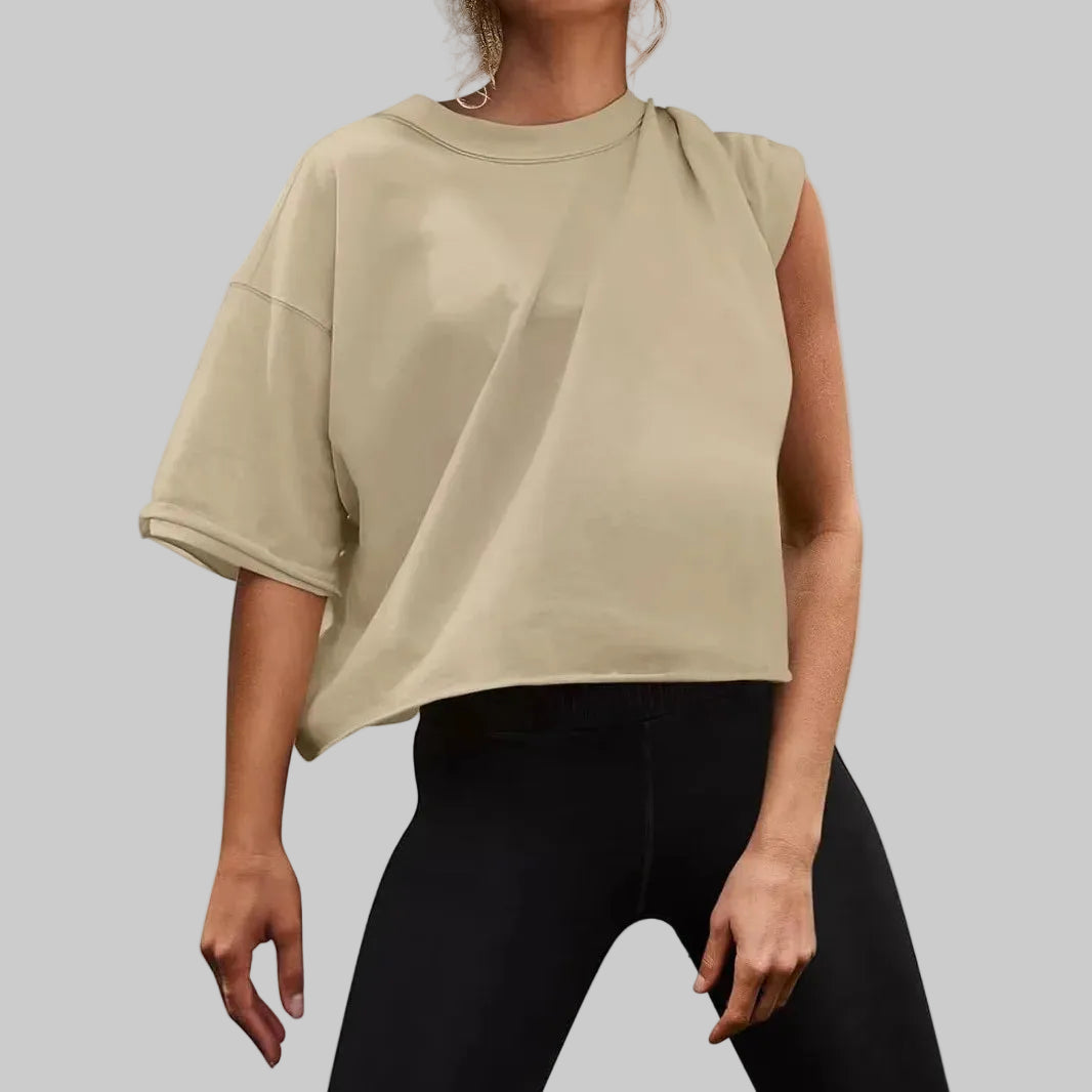 Elegantes kurzärmeliges Baumwoll-T-Shirt für zeitlose Casual-Looks