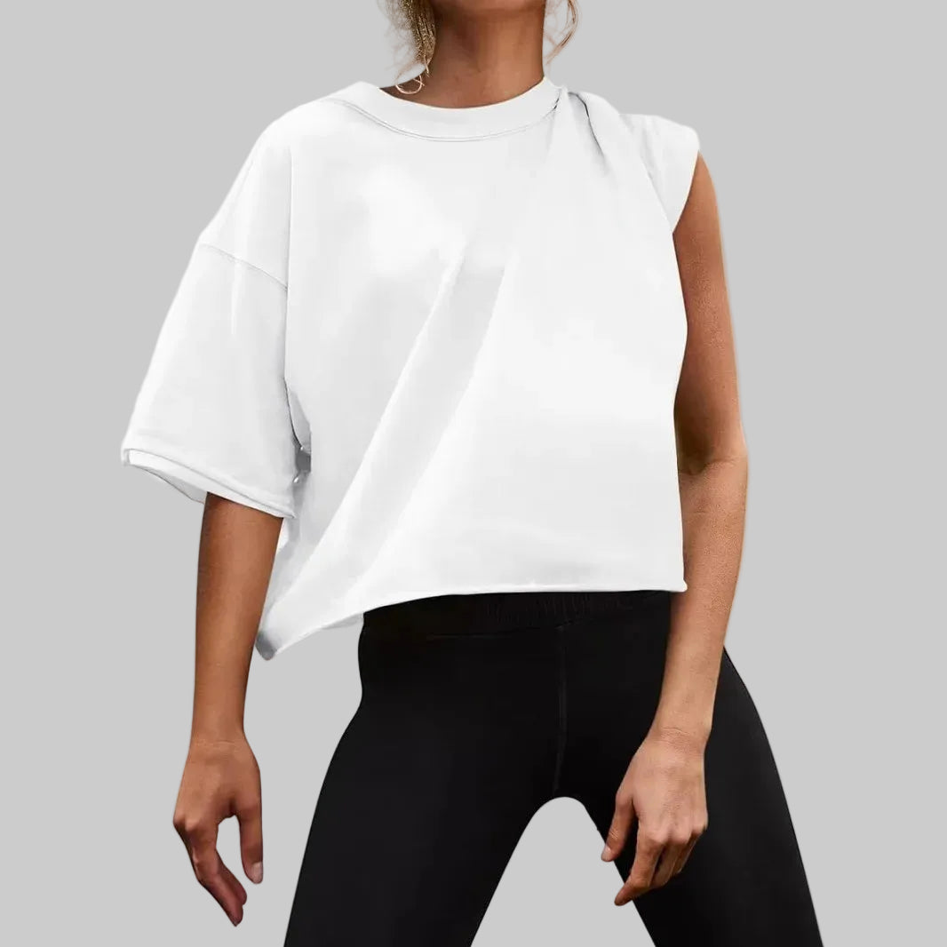 Elegantes kurzärmeliges Baumwoll-T-Shirt für zeitlose Casual-Looks