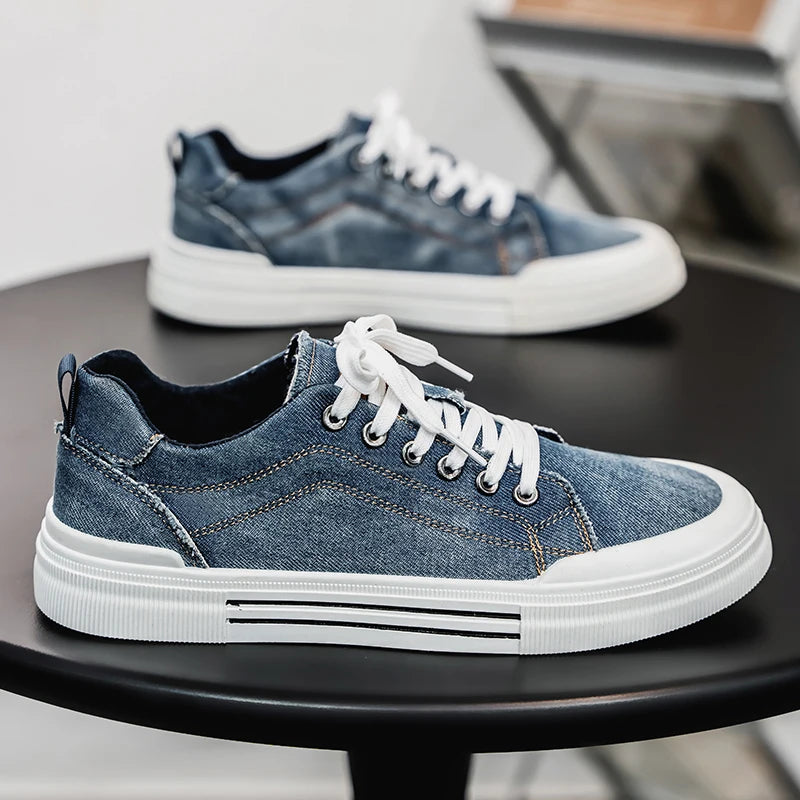 Koreanische Denim Niedrige Sneaker