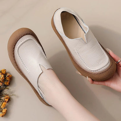 Premium Leather Buckle Strap Slip On Shoes