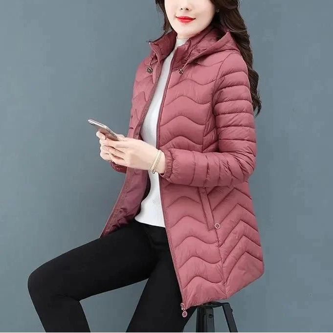 Women Stand Collar Winter Overcoat Warm Casual Parka
