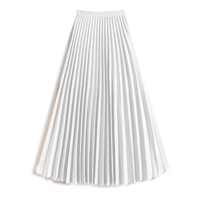 Women Plus Size Pleated Midi Skirt
