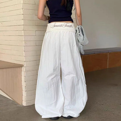 Wide Leg Casual Parachute Pants