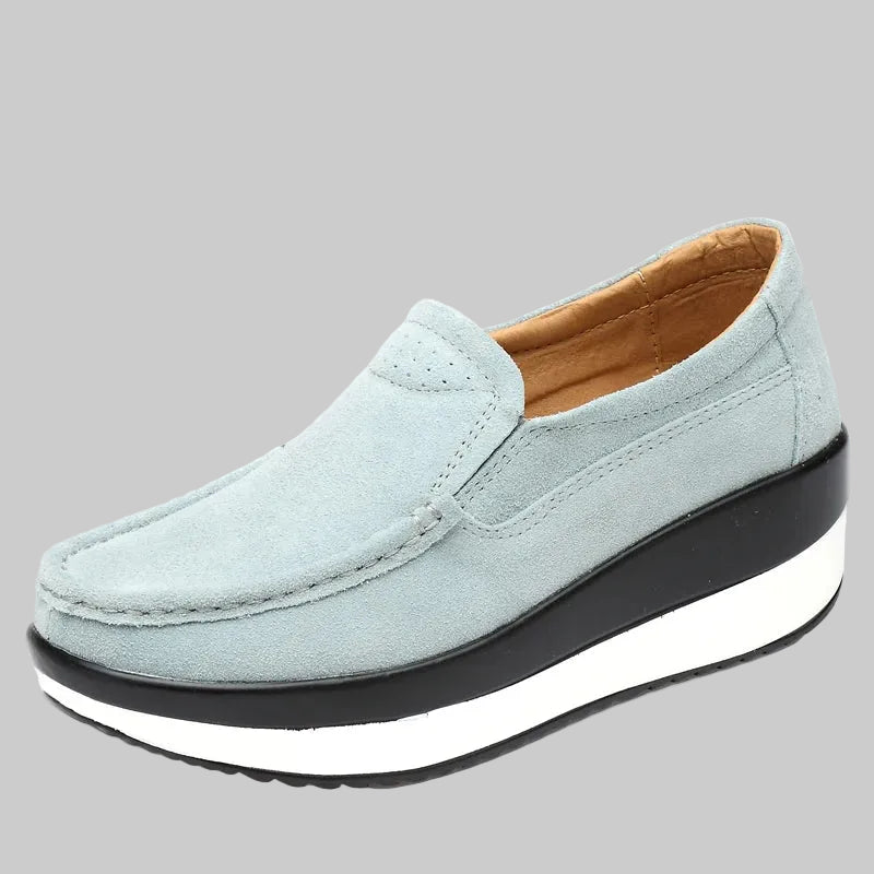 Vielseitige flache Lederschuhe zum Gehen für einen entspannten Alltagsstil