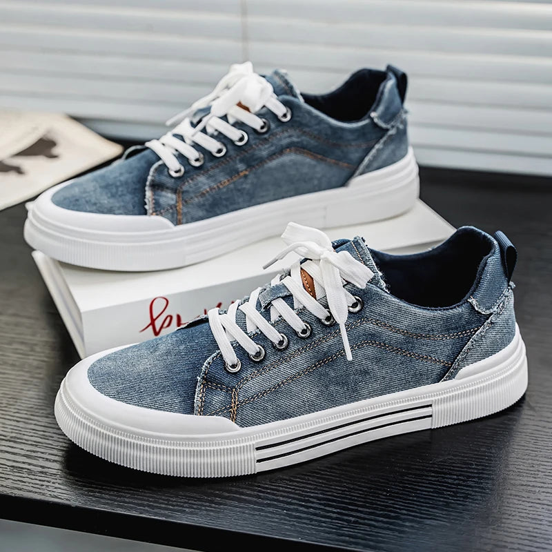 Koreanische Denim Niedrige Sneaker