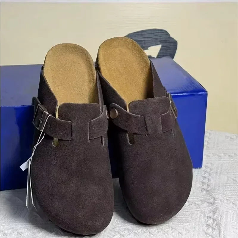 Wildleder Slip-On Komfort-Clogs