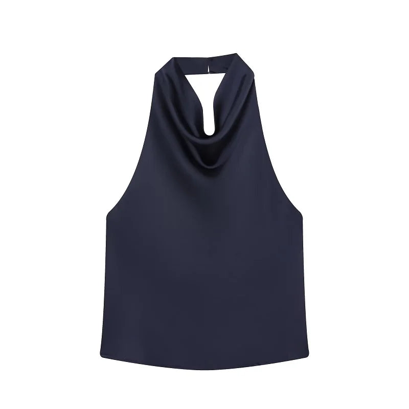 Satin-Top mit Neckholder-Ausschnitt