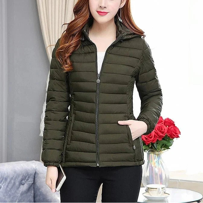 Women Stand Collar Winter Overcoat Warm Casual Parka