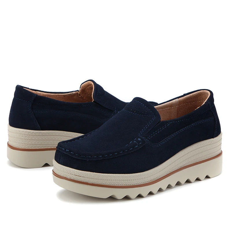 Plateau-Slipper aus Wildleder