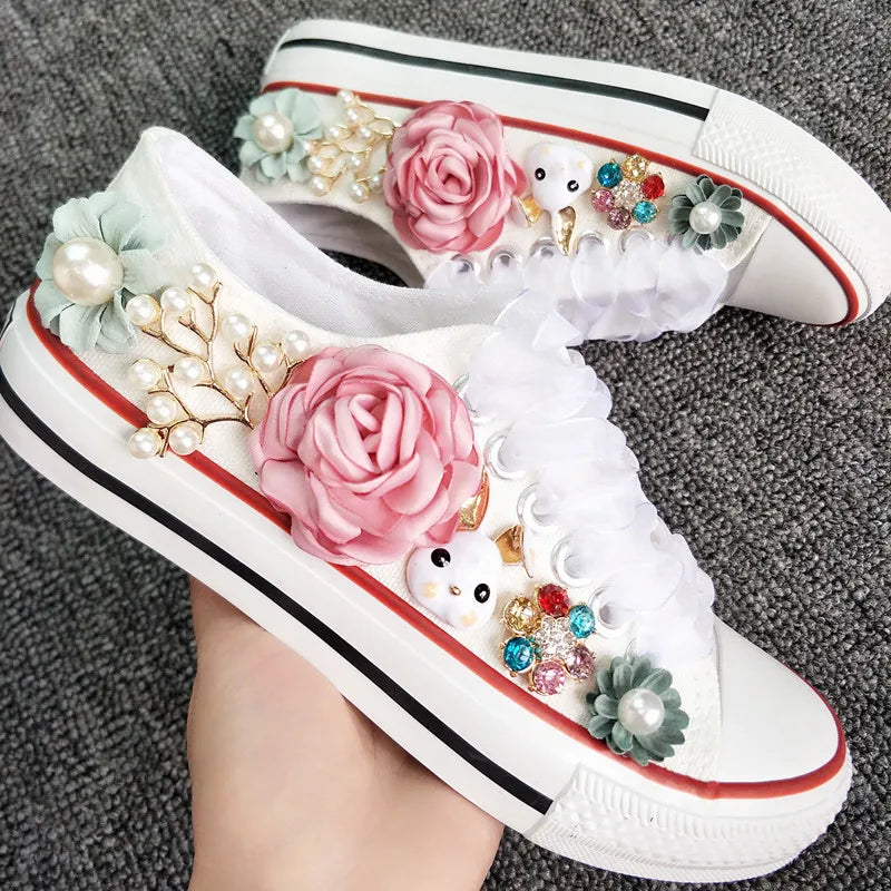Fantastische Blumen Vulkanisierte Schuhe