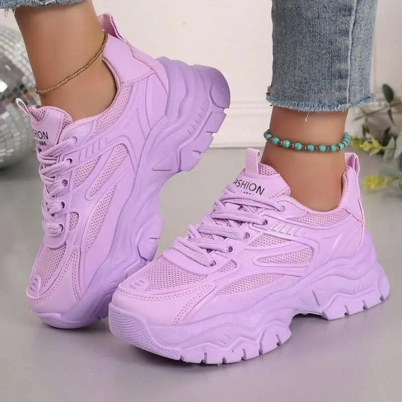 Klobige Atmungsaktive Plateau Sneaker