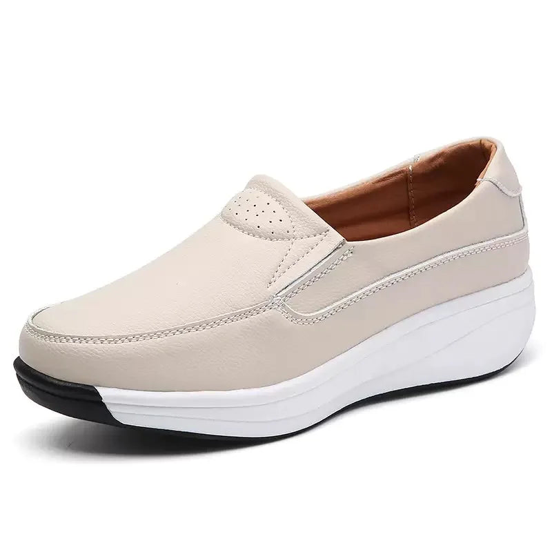 Plateau-Leder-Slipper