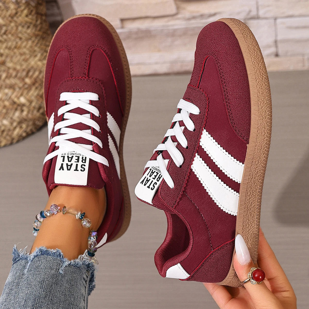 Designer Patchwork Freizeit-Sneaker