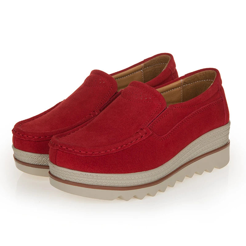 Plateau-Slipper aus Wildleder