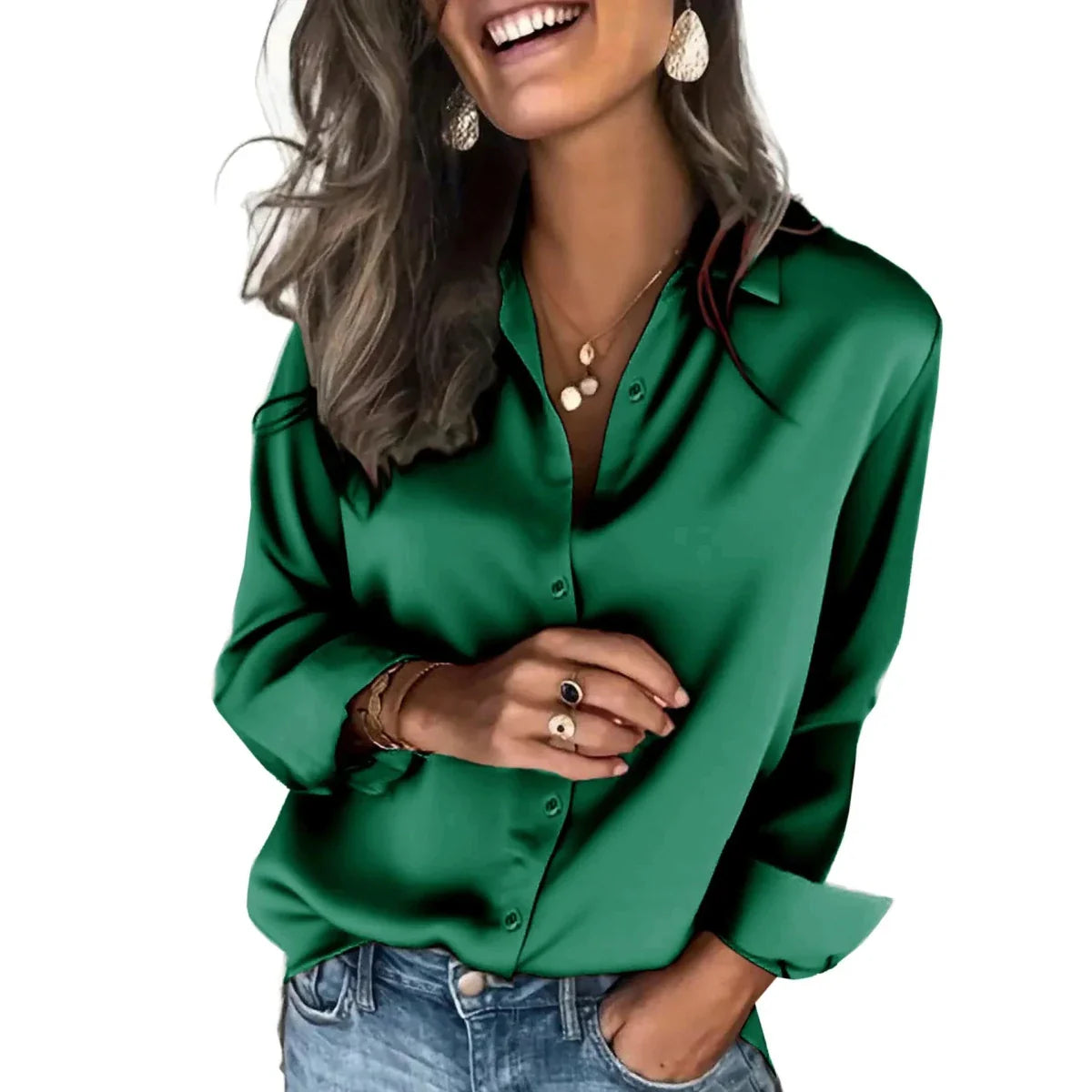 Loose Fit Button Down Shirt
