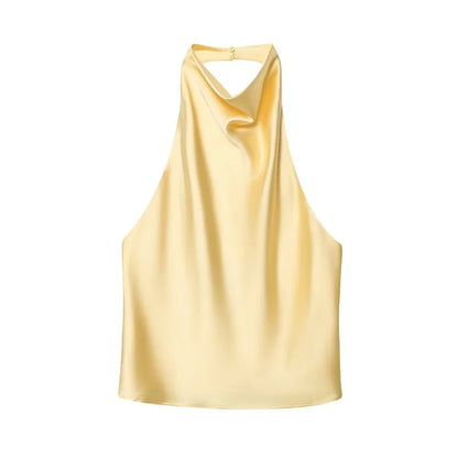 Satin-Top mit Neckholder-Ausschnitt