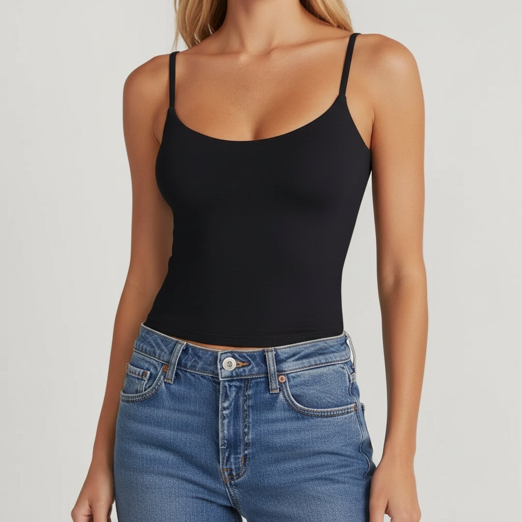 Elegantes, kurzes ärmelloses Tanktop für frische urbane Mode