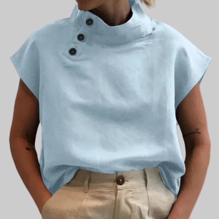 Eleganter Baumwollpullover Tunika-Top