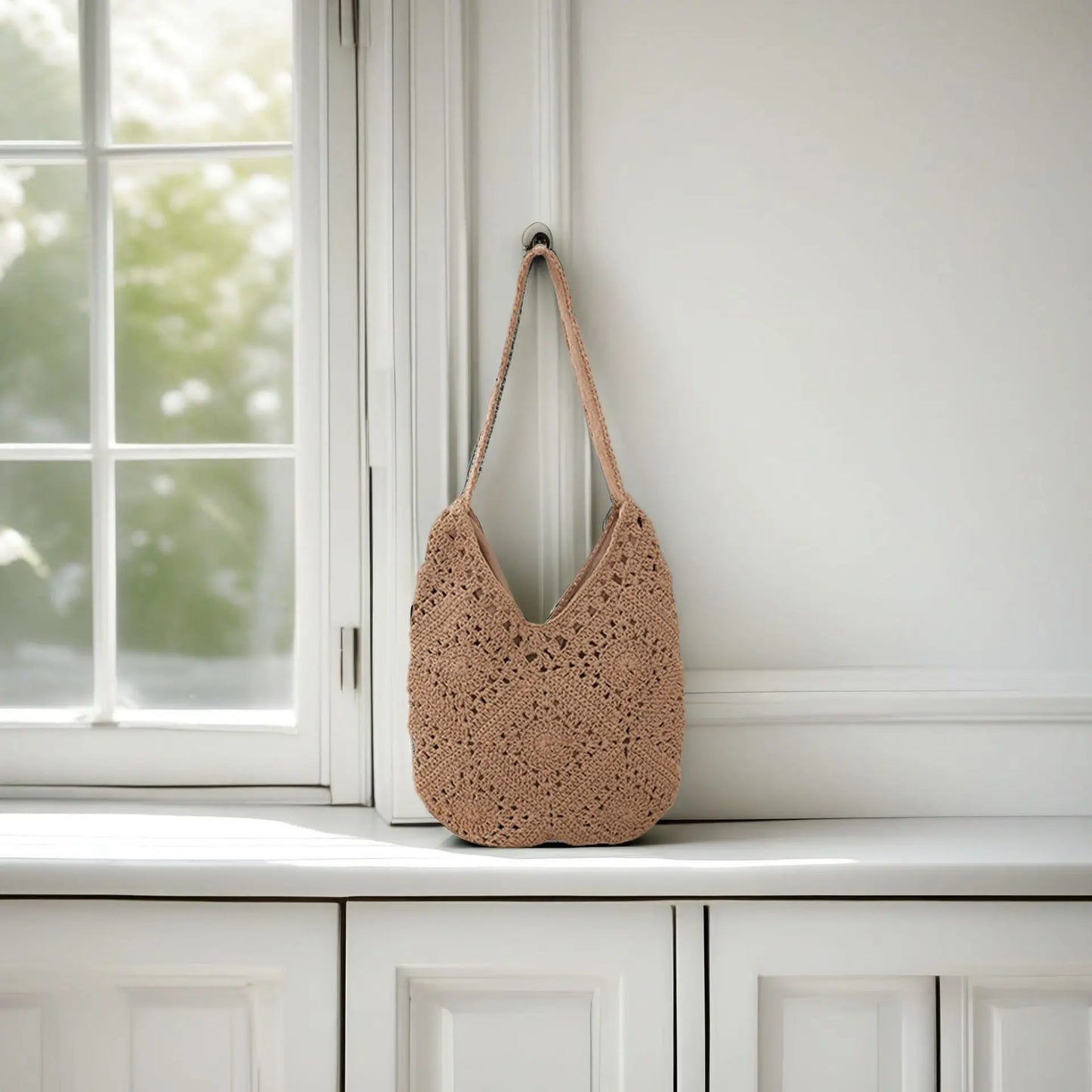 Elegante gewebte Strandtasche für den täglichen Schultergebrauch