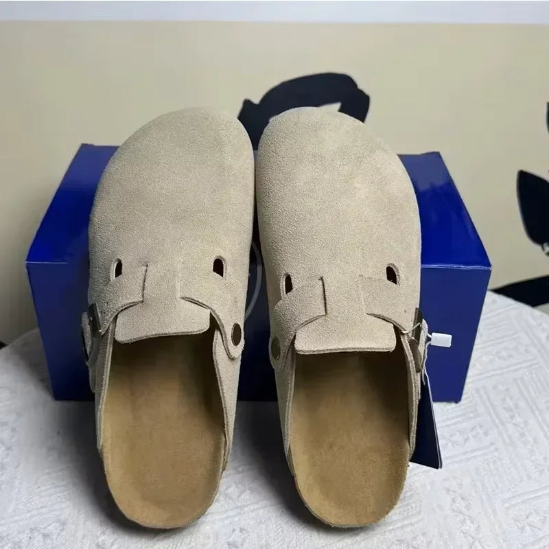 Wildleder Slip-On Komfort-Clogs