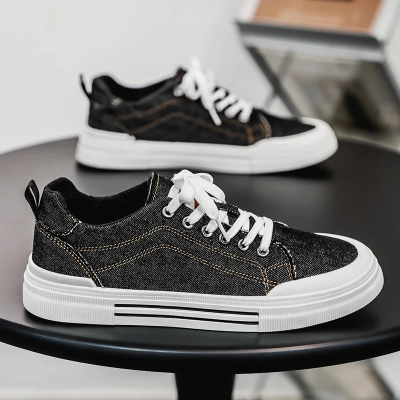 Koreanische Denim Niedrige Sneaker