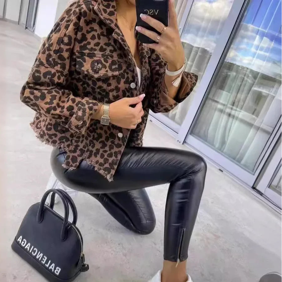 Retro Vintage Women's Biker Workwear Jacket