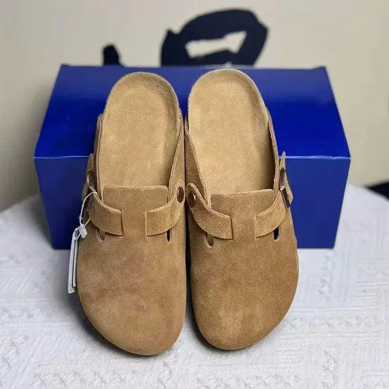 Wildleder Slip-On Komfort-Clogs