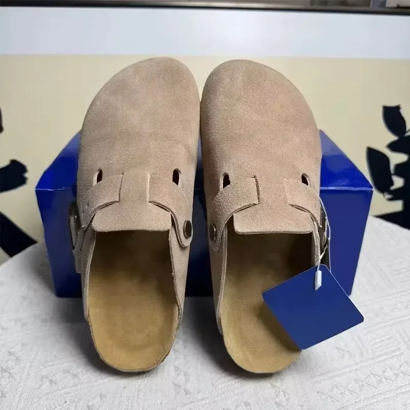 Wildleder Slip-On Komfort-Clogs