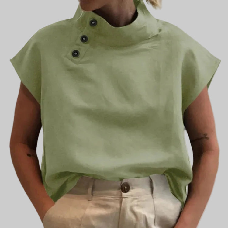 Eleganter Baumwollpullover Tunika-Top