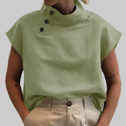 Elegant Cotton Pullover Tunic Top