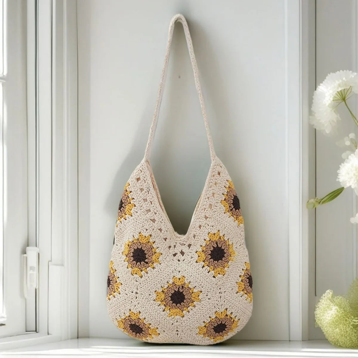 Elegante gewebte Strandtasche für den täglichen Schultergebrauch