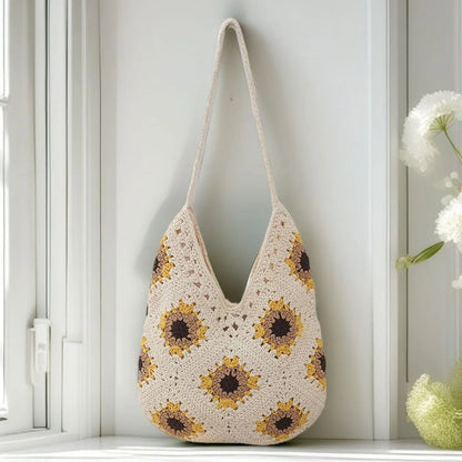 Elegante gewebte Strandtasche für den täglichen Schultergebrauch
