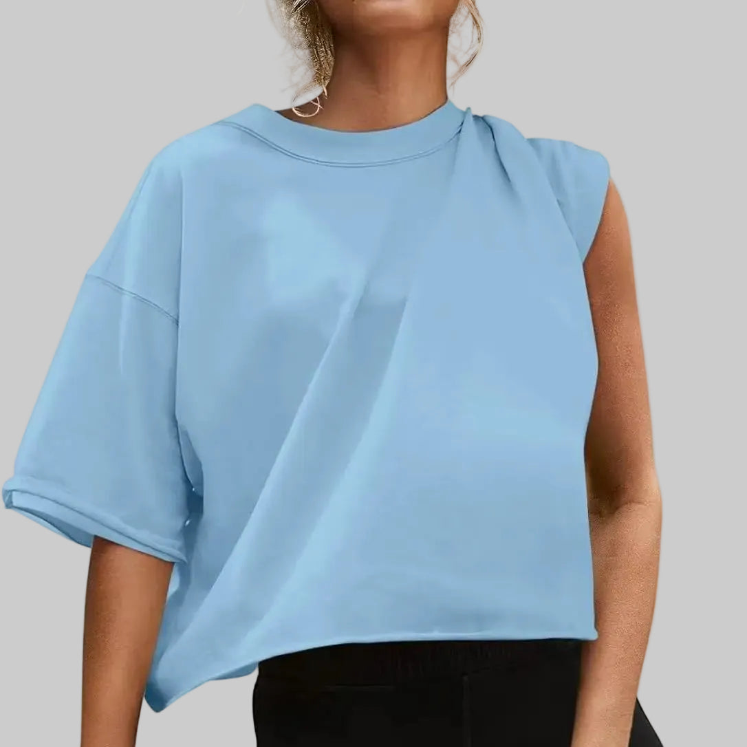 Elegantes kurzärmeliges Baumwoll-T-Shirt für zeitlose Casual-Looks