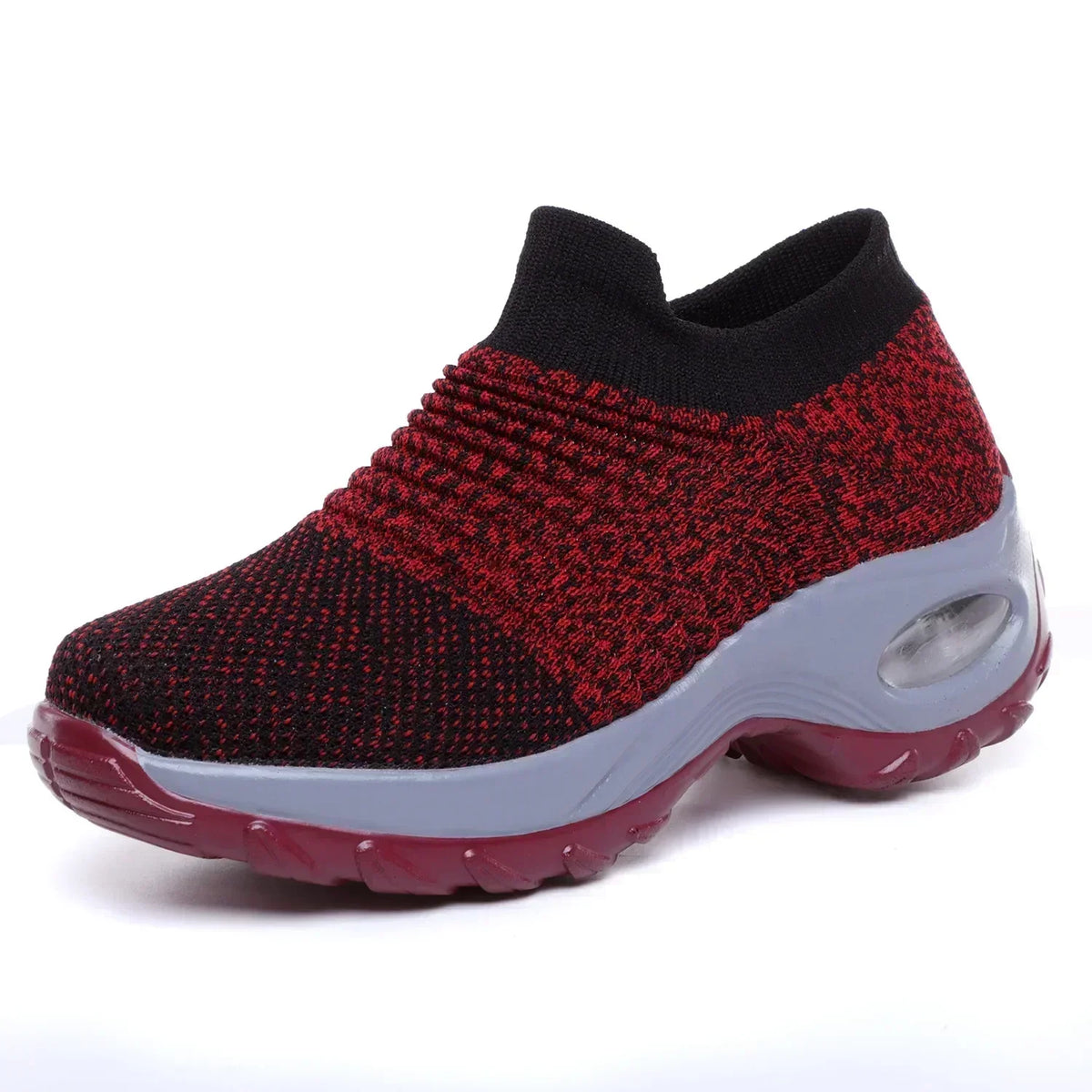 Atmungsaktive Strick-Plateau-Slipper