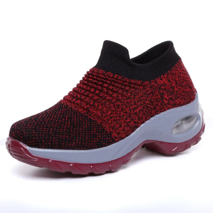 Breathable Knit Platform Slip On Shoes