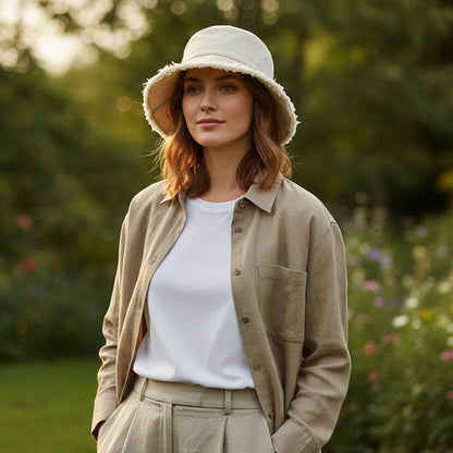 Elegant Tassel Brim Fisherman Hat for Casual Everyday Looks
