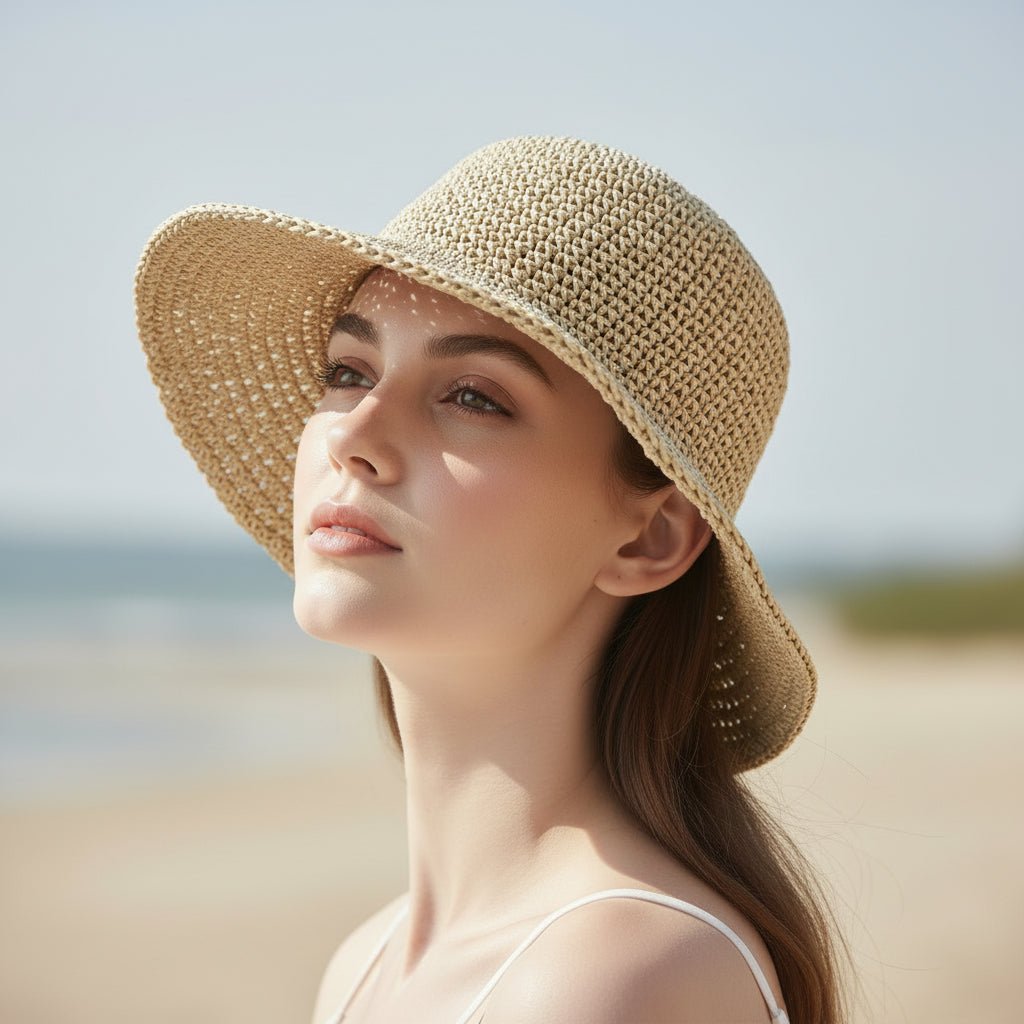 Elegant Classic Straw Sun Hat for Outdoor Travel and Leisure