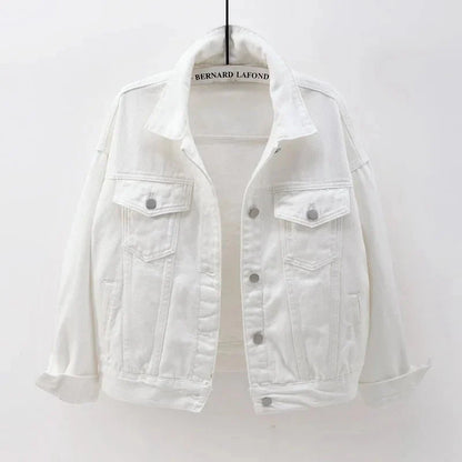 Women Oversized Classic Denim Jacket Relaxed Fit