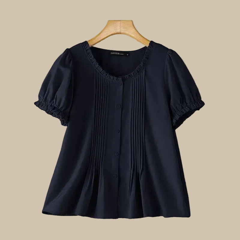 Elegante Sommerbluse mit Puffärmeln