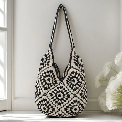 Elegante gewebte Strandtasche für den täglichen Schultergebrauch